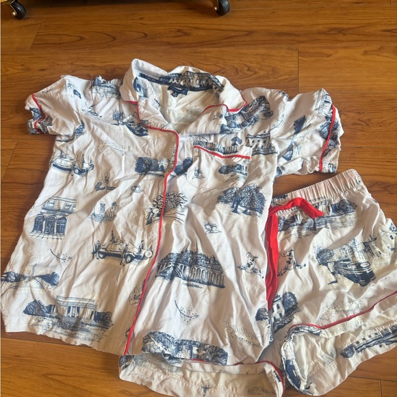 Katie Kime Washington DC Toile Pajama Shorts Set - Picture 4 of 5